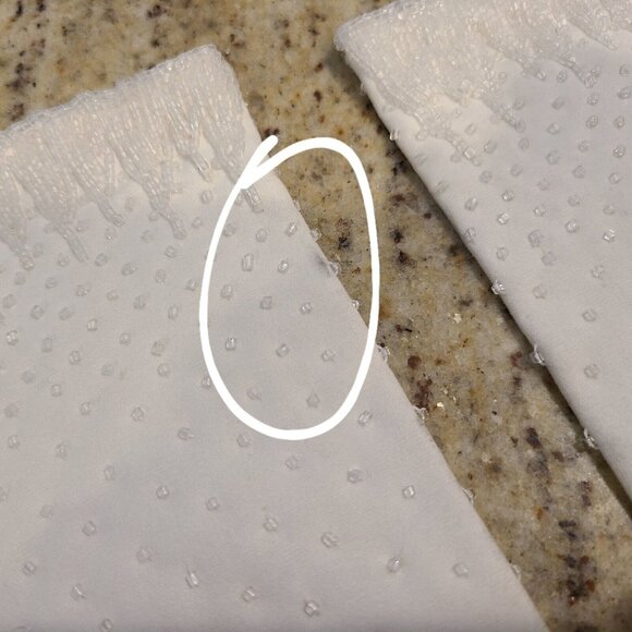 Vintage Size S 6.5 Ivory Cotton Beaded Waterfall Formal 12.5" Long Gloves - Picture 7 of 16